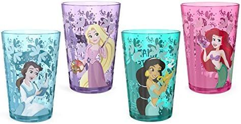 Zak Designs 14.5oz Disney Princess Nesting Tumbler Set Includes Durable Plastic Cups, Fun Drinkware  | Amazon (US)