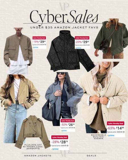 Cyber sales on Amazon viral jacket finds! 

#LTKfindsunder50 #LTKCyberWeek #LTKstyletip