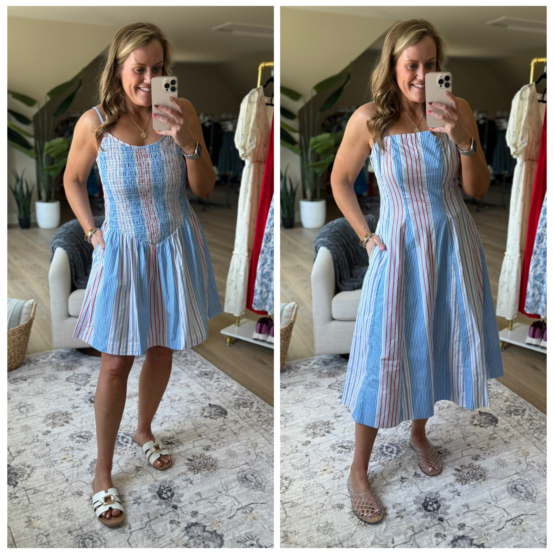 Two Walmart dresses perfect for Memorial Day or upcoming summer festivities! 🇺🇸