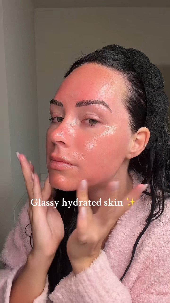 Glassy hydrated skin 🪩 I will have everything linked on my LTK in the Amazon section! 

My robe is from skims currently sold out so I have others linked.

#LTKHome #LTKFindsUnder100 #LTKBeauty