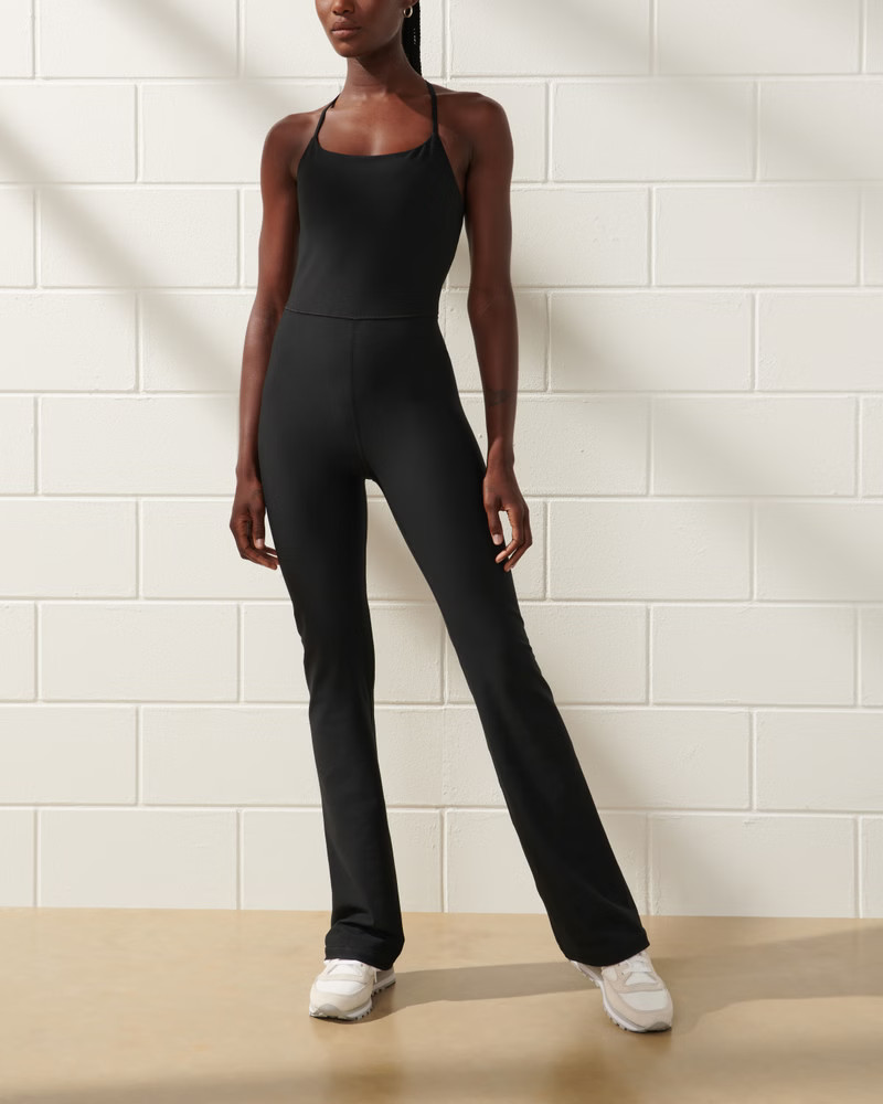 YPB sculptLUX Full-Length Flare Onesie | Abercrombie & Fitch (US)