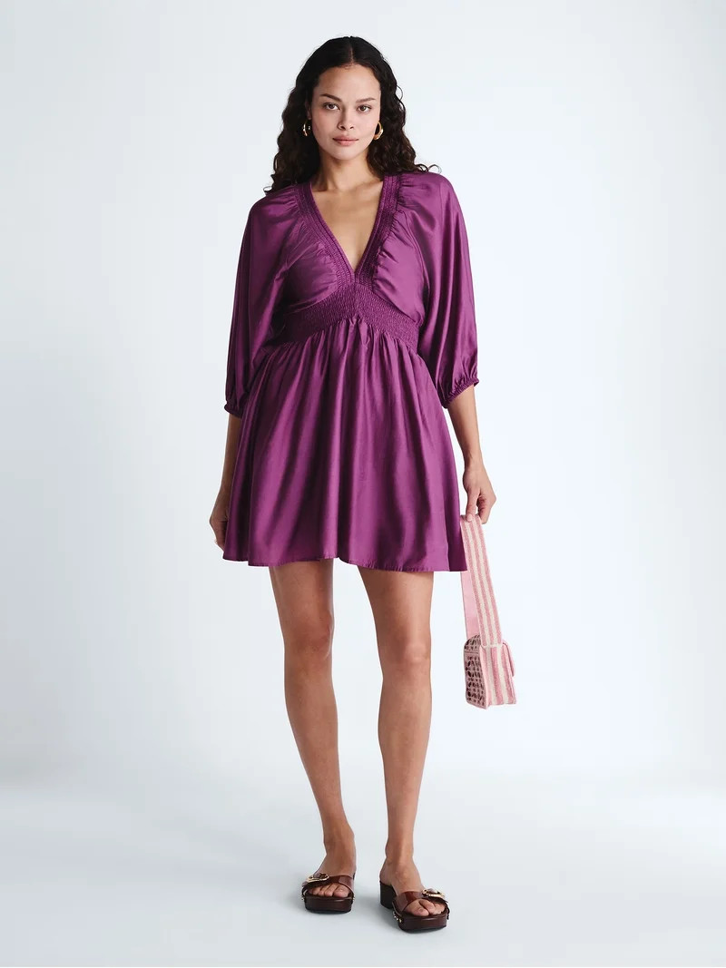 Scoop Women's and Women's Plus Mini Raglan Dress, Sizes XS-4X | Walmart (US)