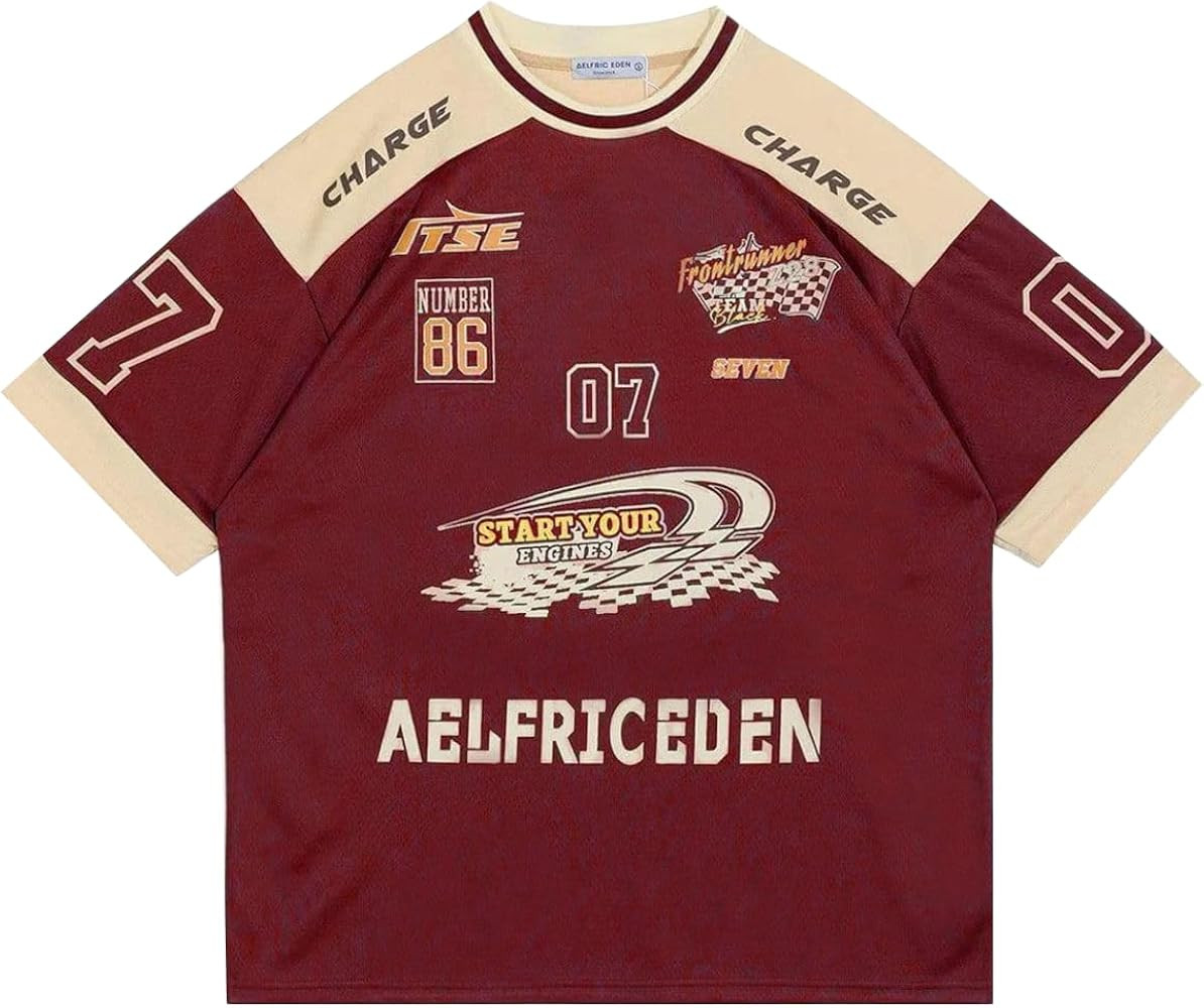 Aelfric Eden 90s Oversized T Shirts Unisex Grahpic Jersey Printed Casual Tees Streetwear Vintage ... | Amazon (US)