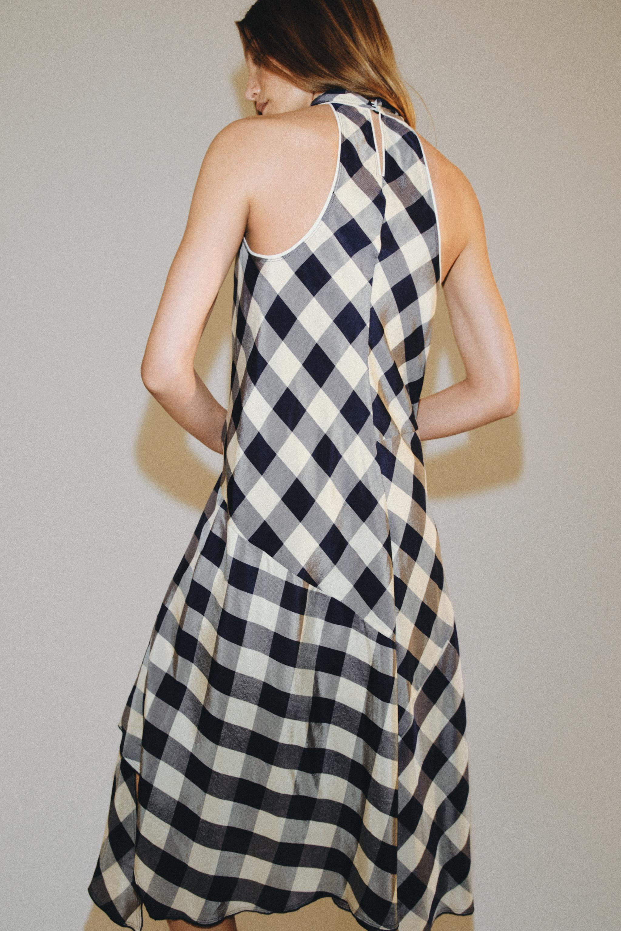 PLAID HALTER DRESS ZW COLLECTION | Zara US