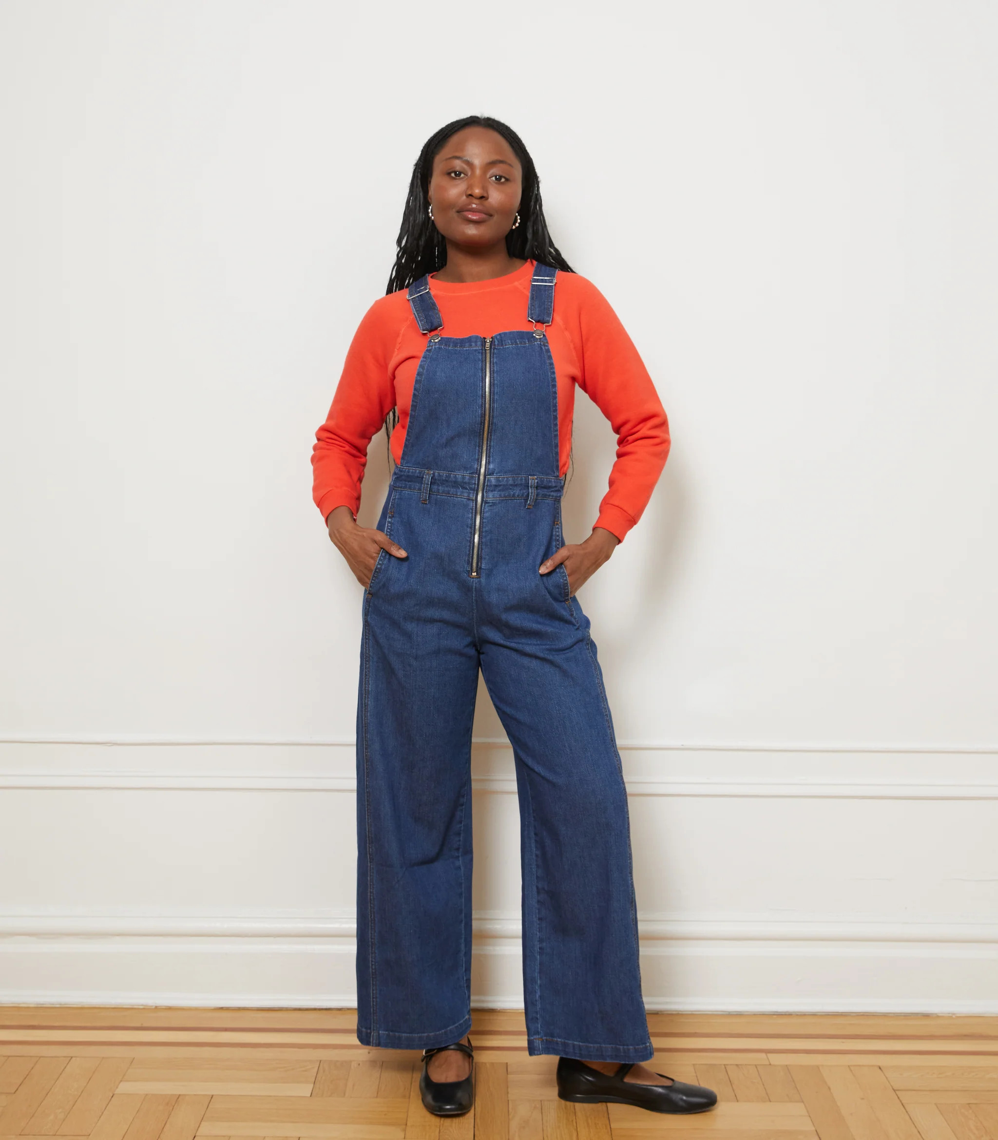 Madelyn Zip Front Overalls - Indigo | Loup Brand Inc.