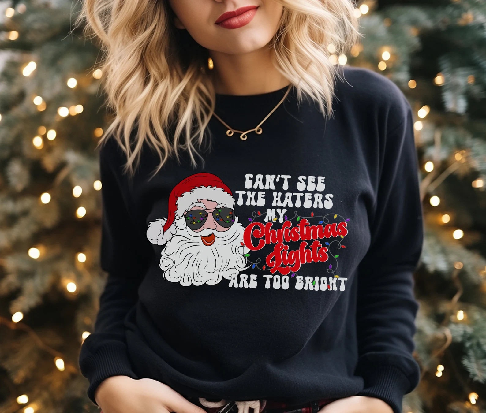 Christmas lights sweatshirt, funny Christmas sweatshirt, Christmas light lover gift, Christmas de... | Etsy (US)