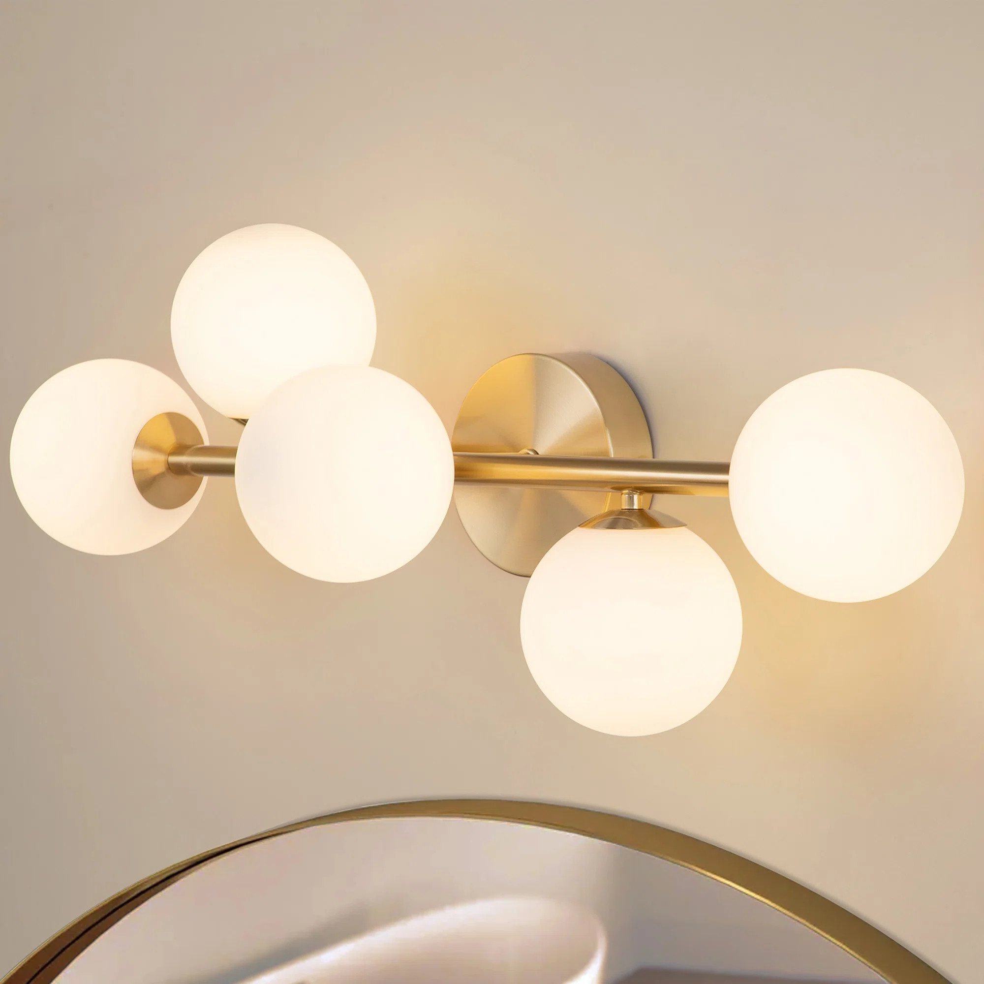 George Oliver Johnnell 5 - Light Dimmable Vanity Light & Reviews | Wayfair | Wayfair North America