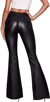 SweatyRocks Women's Casual High Waisted Denim Pants Stretchy Flare Leg Long Jeans | Amazon (US)