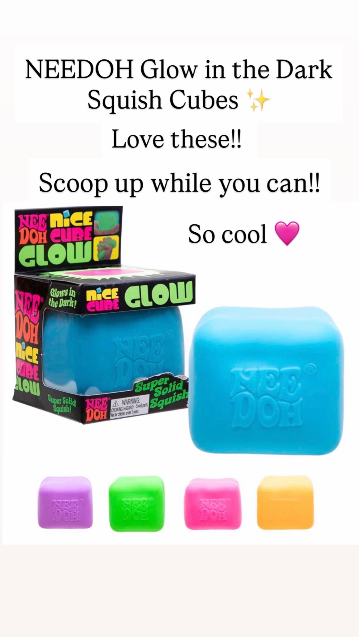 NEEDOH glow in the dark cubes

#LTKKids