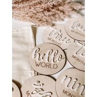 Modern Milestone Cards | Design Monthly Milestones Photos Newborn Baby Photo Props Nursery | Etsy (US)