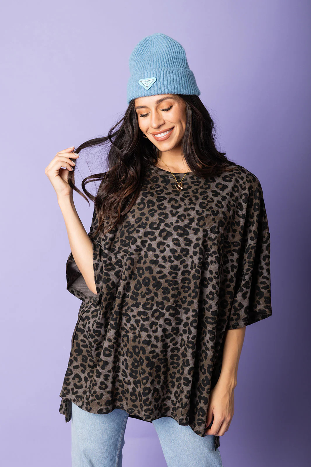 Day Dreamer Grey Leopard Top | WKNDchasers