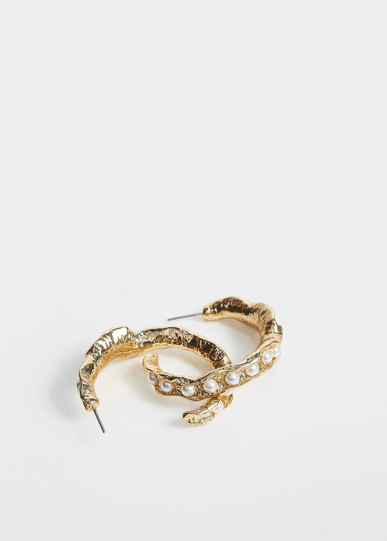 Pearls embossed earrings -  Women | Mango USA | MANGO (US)