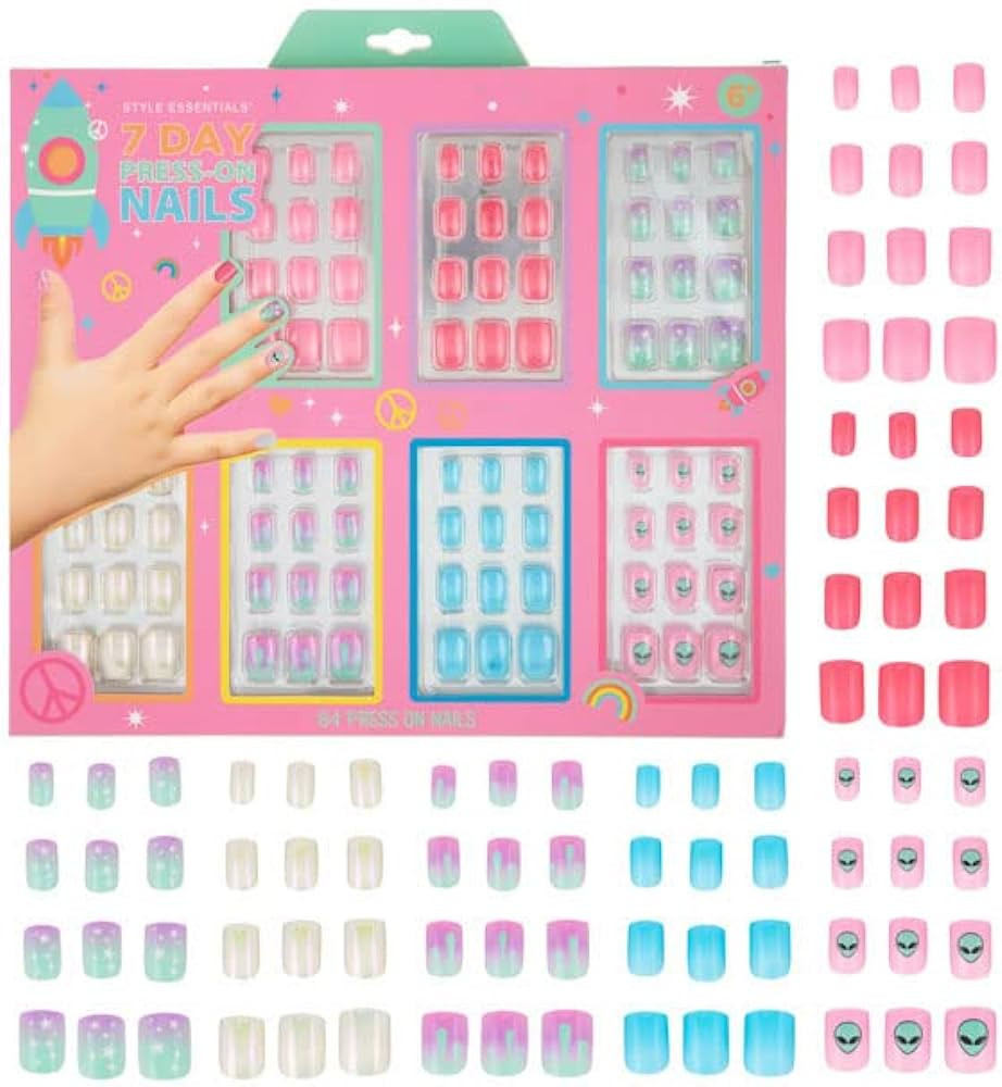 Expressions 7 Day Manicure Collection by Style Essentials - 84PC Press On Nail Set, Day-Of-The-We... | Amazon (US)