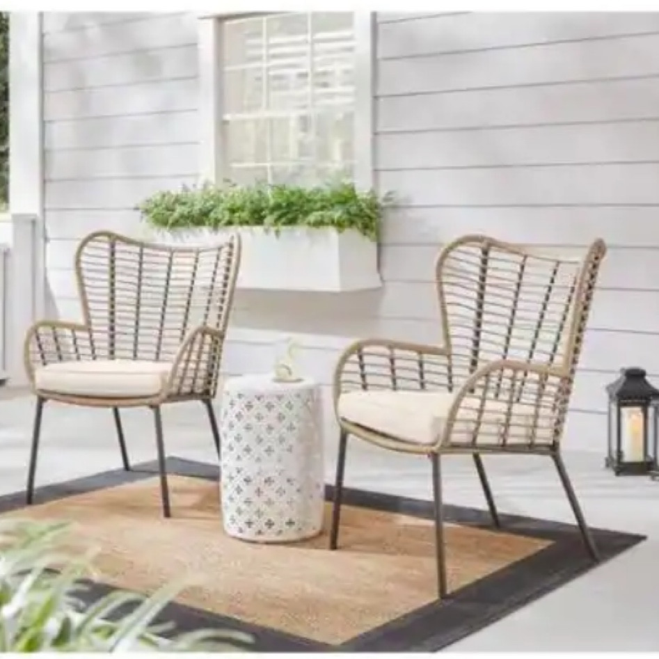 Chairs that are super similar to my outdoor dining chairs! Affordable too and come with cushions in a pack of 2! 

#LTKstyletip #LTKSeasonal #LTKhome