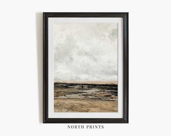 Coastal Sea Painting  Moody Beach Print  Digital PRINTABLE | Etsy | Etsy (US)