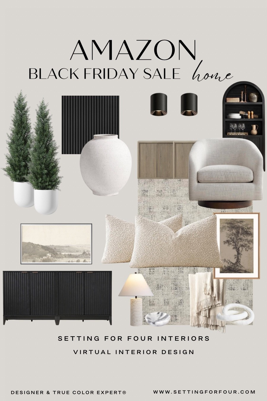 Amazon Black Friday sale! 
Home decor, neutral, arch cabinet, fluted cabinet, earthy, organic modern, transitional, living room decor, coffee table decor, bedroom decor, black cabinet, Samsung Frame TV, office chair, swivel chair, Loloi rug, outdoor cedar trees, planter pots, slat wall panels, black, white , beige, flush mount lights, vase, bowl, marble, stone, wood, Amazon home, Amazon finds  

#LTKHome #LTKFindsUnder50 #LTKSaleAlert