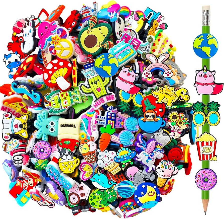 100 Pcs Cute Pencil Topper Decoation,Mixed Different Style Lovely Pencil Clips,Bulk Pen Toppers C... | Amazon (US)