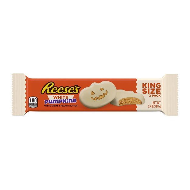 Reese's Halloween White Creme Peanut Butter Pumpkins - 2.4oz/2pk | Target
