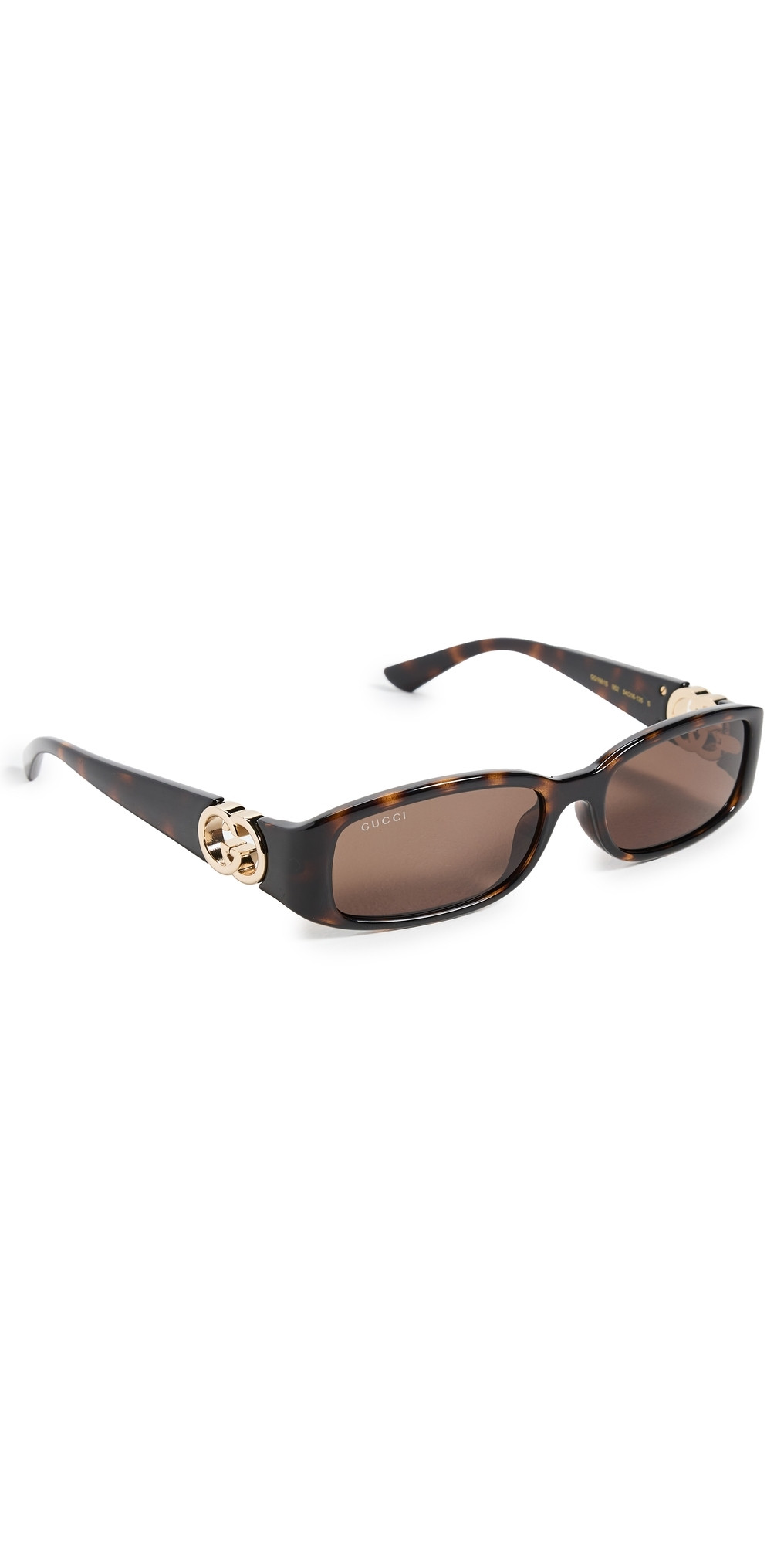 Gucci Hailey Rectangular Sunglasses Havana-Havana-Brown One Size | Shopbop