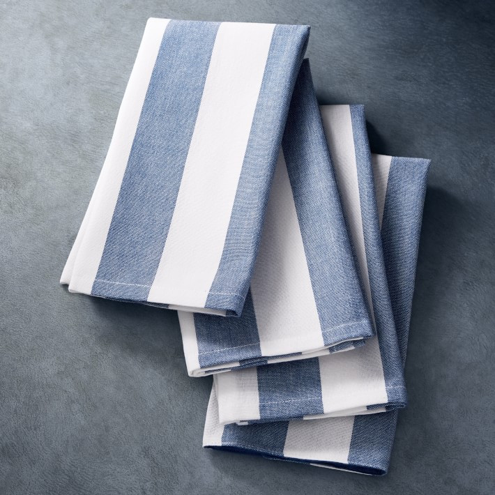 Open Kitchen by Williams Sonoma Chambray Stripe Napkins, Set of 4 | Williams-Sonoma