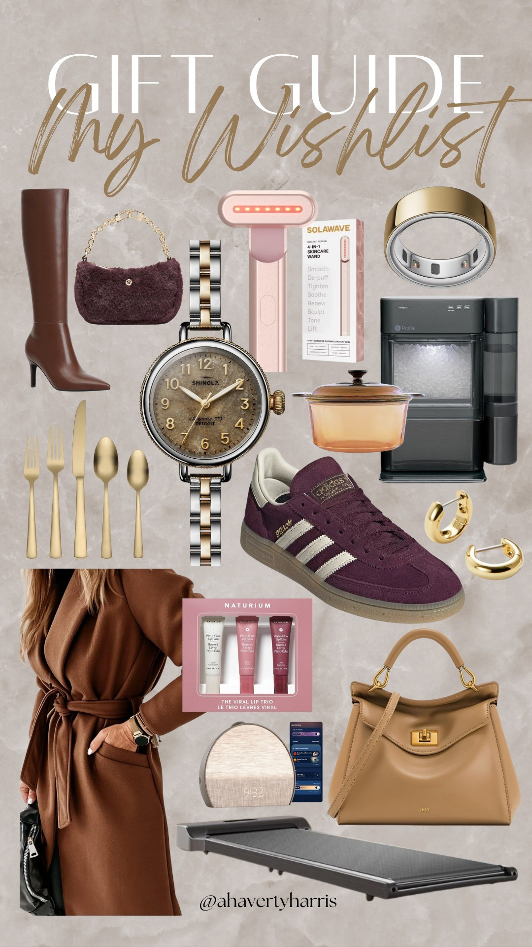 Holiday Gift Guide - My Wishlist - luxury bags, cozy fashion, viral beauty, home must-haves, and everyday essentials you’ll love! Christmas gifts for her,  women's gift guide, bracelet watch, oura ring,  gold flatware,  ice maker,  walking pad, skincare,  red light therapy,  knee high boots,  tall boots,  trench coat,  gold jewelry, quiet luxury, rich mom essentials,  faux fur bag,  Amazon gift guide

#LTKGiftGuide #LTKmomlife #LTKselfcare