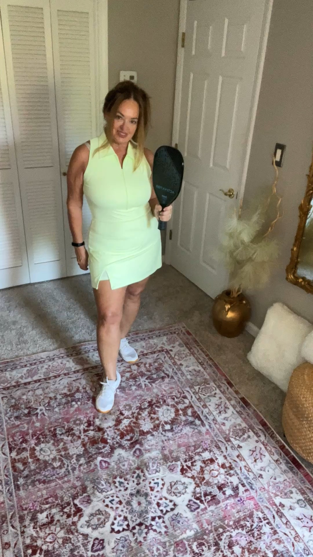 Key lime green halter tennis dress. 
Perfect for Summer Sports and workout!

#LTKActive #LTKselfcare #LTKvlog