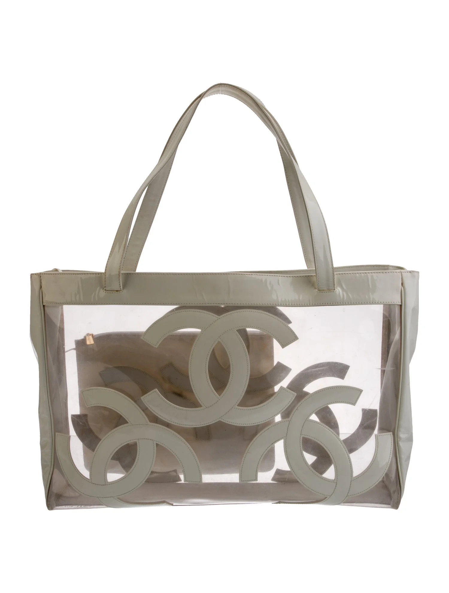 Chanel Vinyl Triple CC Tote - White Totes, Handbags - CHA1345725 | The RealReal | The RealReal