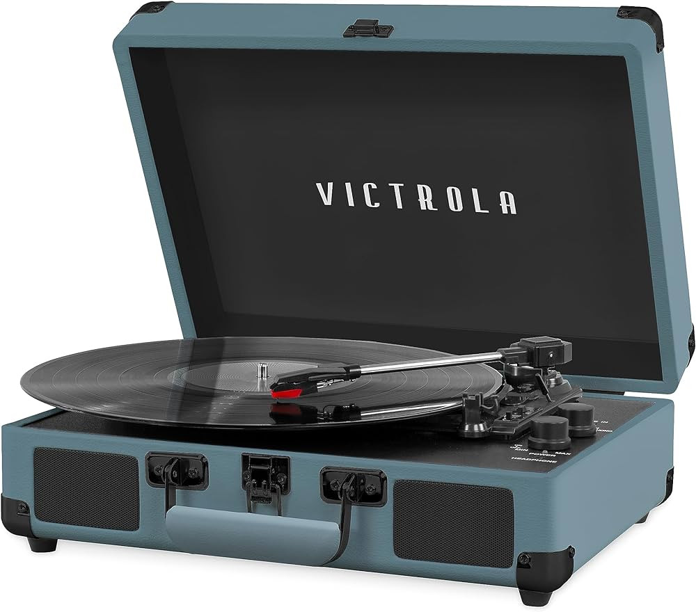 Victrola Vintage 3-Speed Bluetooth Portable Suitcase Record Player with Built-in Speakers | Upgra... | Amazon (US)