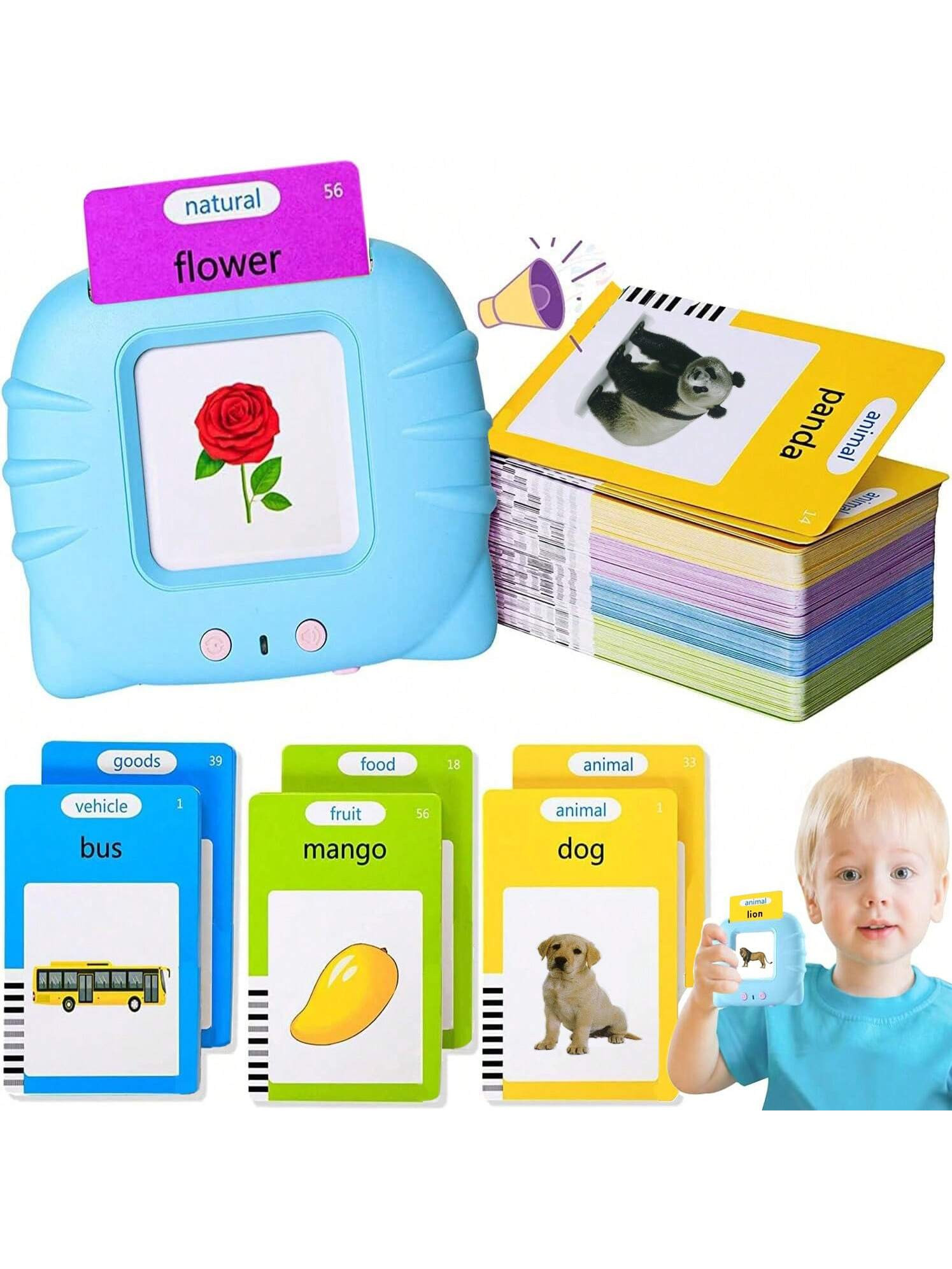 Talking Flash Cards Early Educational Toys Learning English, Speaking Flash Cards, Speech Exercis... | SHEIN