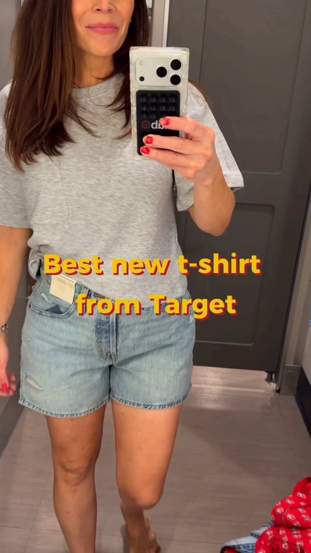 This might be the best tee shirt of the summer. You saw it before with this denim short try-on and it’s finally online. It’s the perfect gray, it's ridiculously soft, slightly thicker than a regular tee and has a relaxed, slightly boxy fit thats's just right. Front pocket, made of cotton. Comes in many colors like black, white, cream, taupe and blue- it'll be a great closet staple. It's linked here (with the shorts too).

#LTKOver40 #LTKootd #LTKPetite