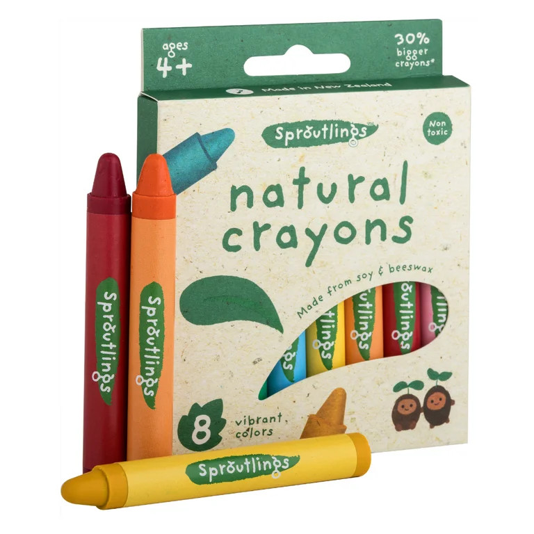 Sproutlings Natural Soy & Beeswax Crayons, 8 Piece Count | Walmart (US)