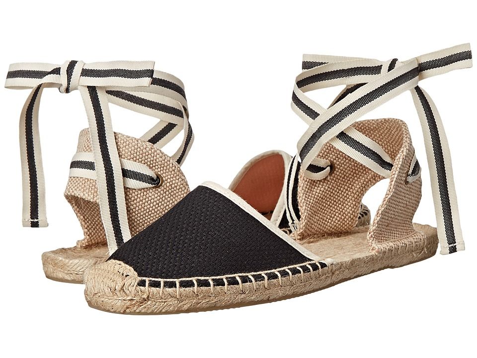 Soludos Classic Sandal Woven (Woven Black) Women's Shoes | Zappos
