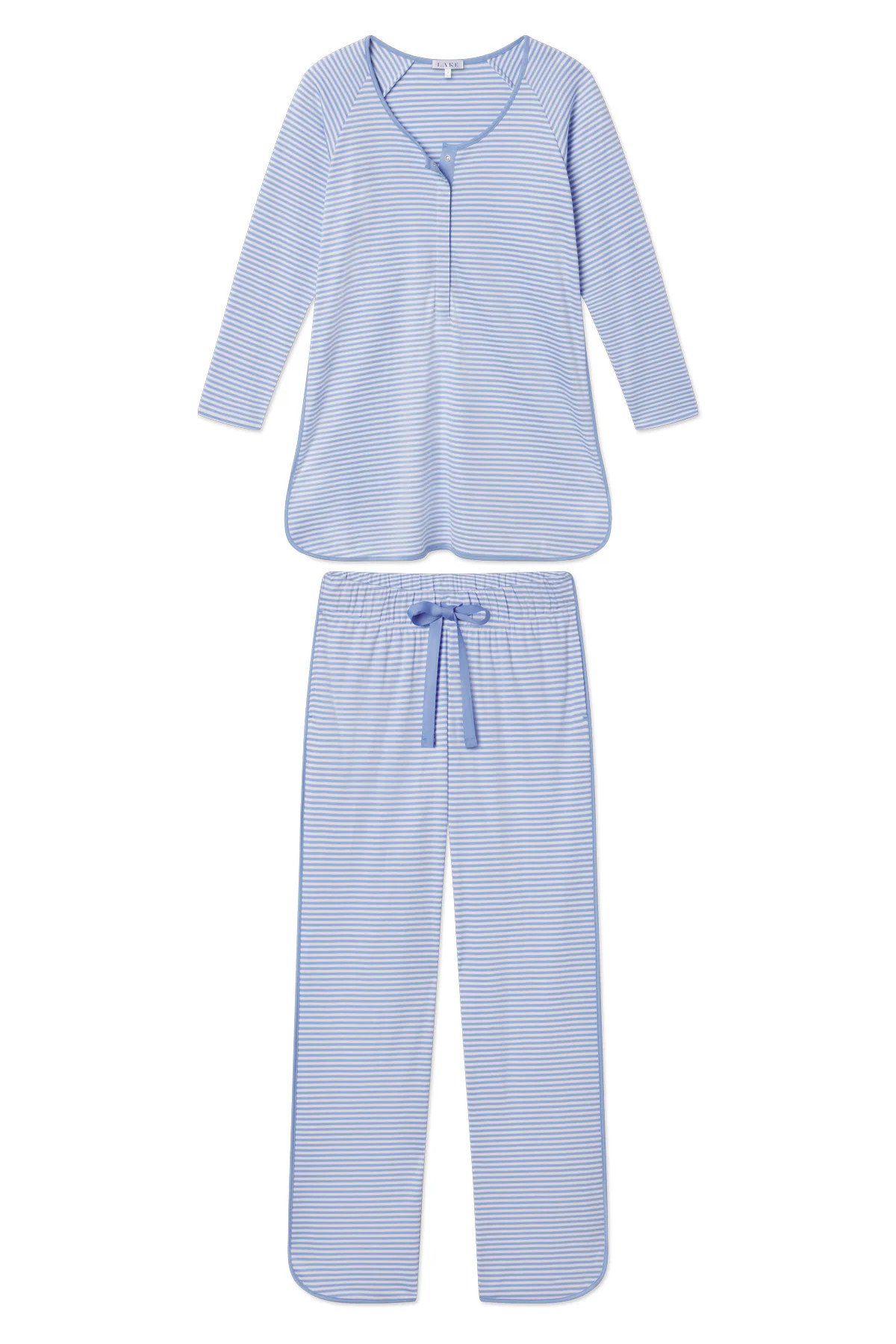 Pima Maternity Long-Long Set in Hydrangea | Lake Pajamas