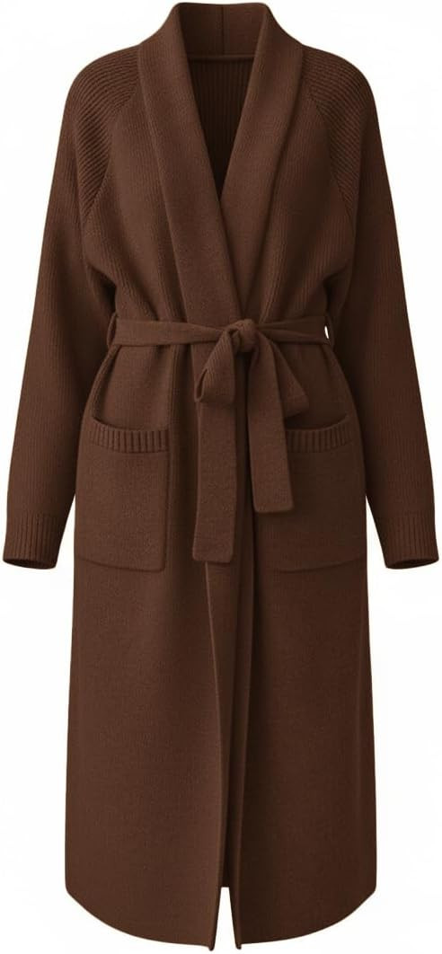 MASCOMODA Long Chunky Cardigan Sweaters for Women Open Front Oversized Casual Knit Fall Coatigan ... | Amazon (US)