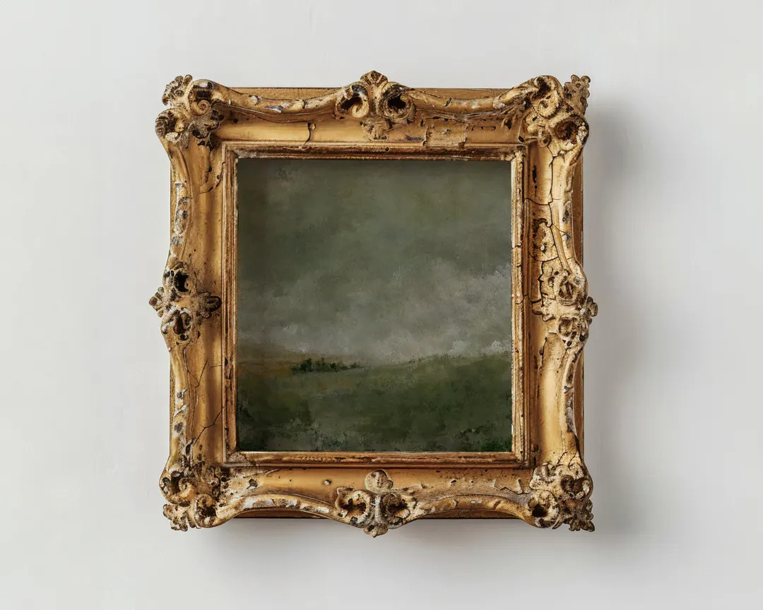 Vintage Moody English Countryside Painting Rustic Kitchen European Art Landscape Antique Country ... | Etsy (US)