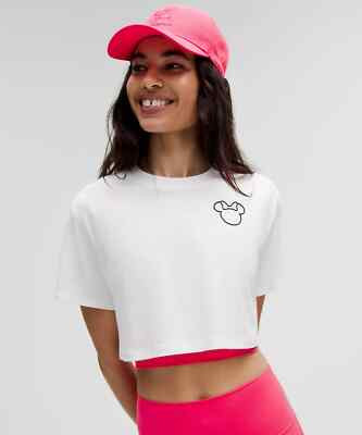 NWT Disney x Lululemon All Yours Cropped T-Shirt, White, Size 2 | eBay | eBay US