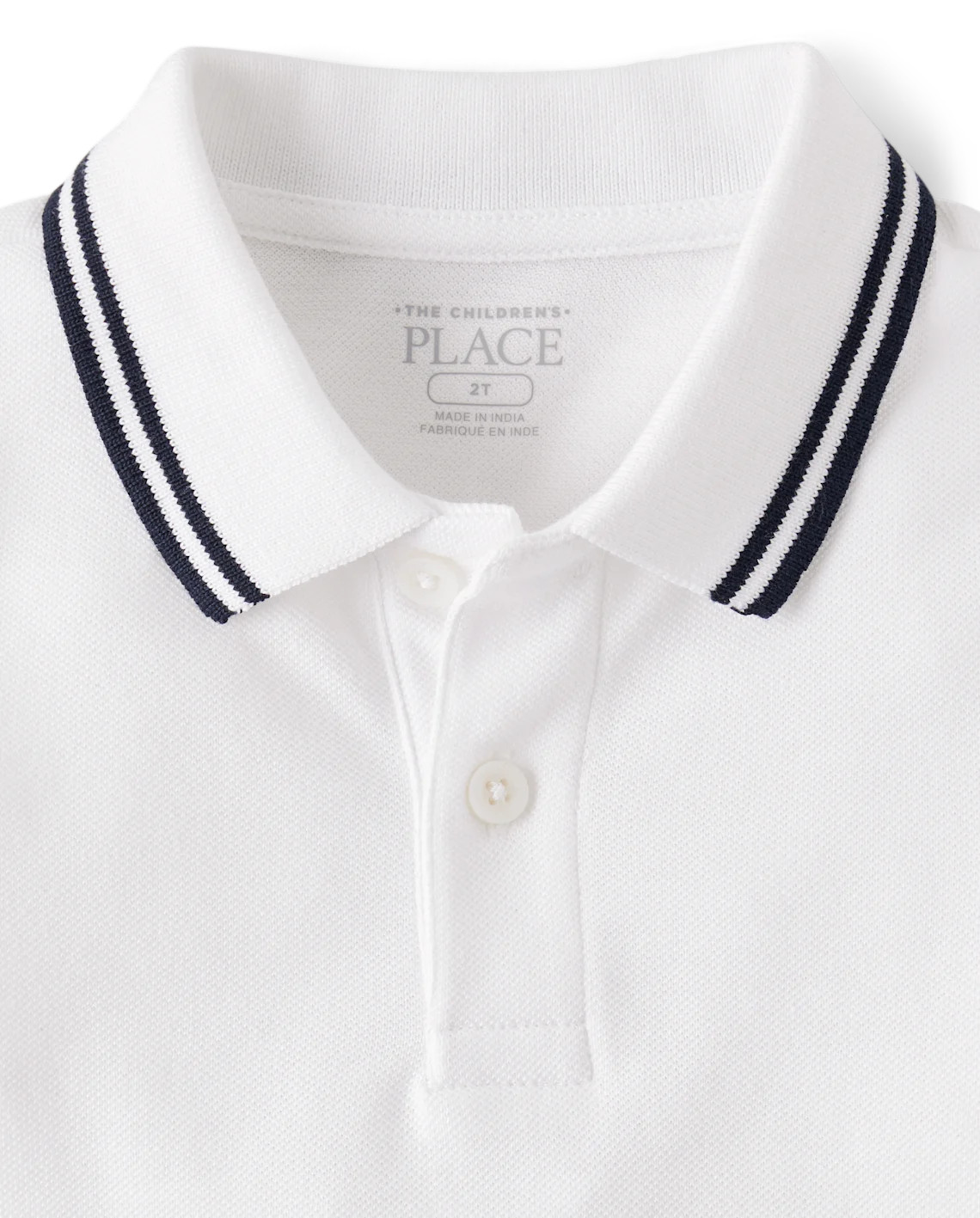 Baby And Toddler Boys Tipping Soft Pique Polo - white | The Children's Place