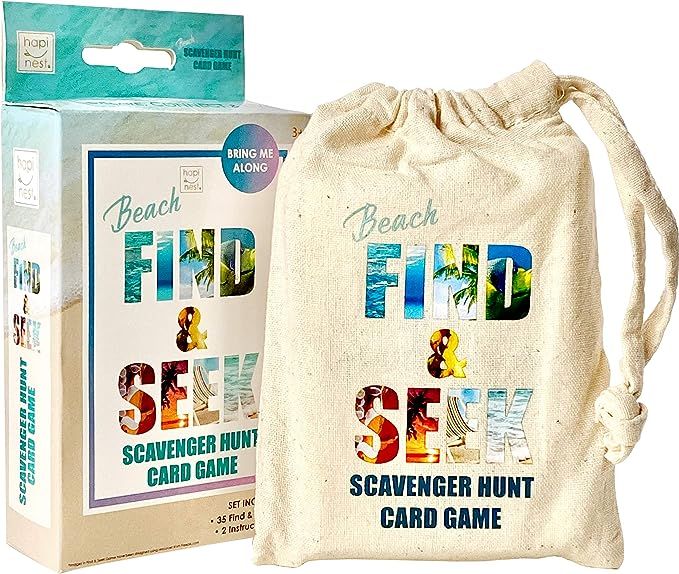 Hapinest Find and Seek Scavenger Hunt Outdoor Indoor Card Game for Kids, Beach Edition | Amazon (US)