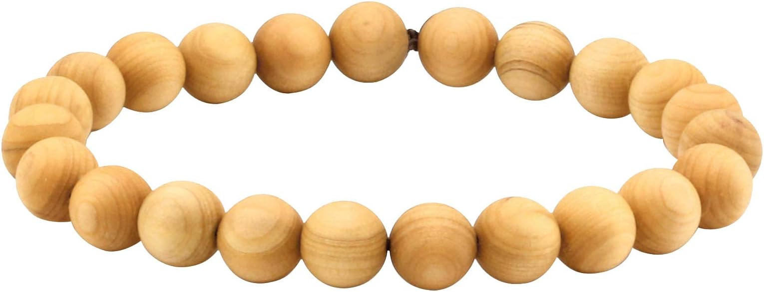 MILAKOO Jewelry Mens Womens Wood Beaded Stretch Bracelet - 8mm | Amazon (US)
