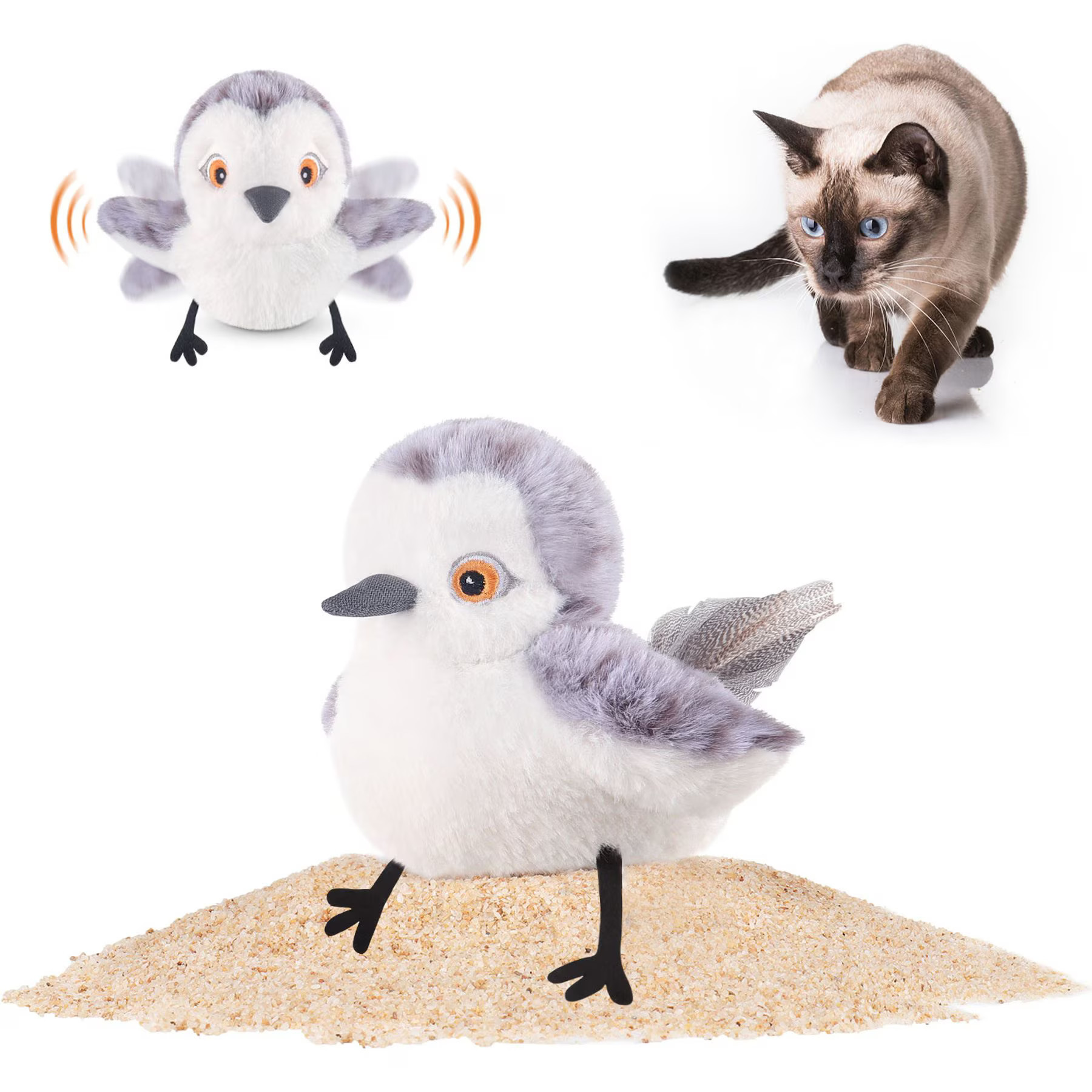 Potaroma Rechargeable Flapping Bird Sandpiper Cat Toy | Chewy
