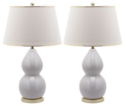 Phoe Double Gourd Ceramic Table Lamp (Set of 2) | Ashley | Ashley Homestore