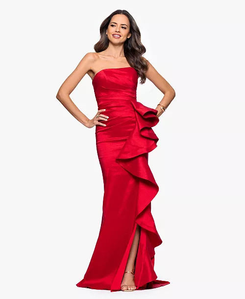 Women's Long Stretch Strapless Gown | Macy's
