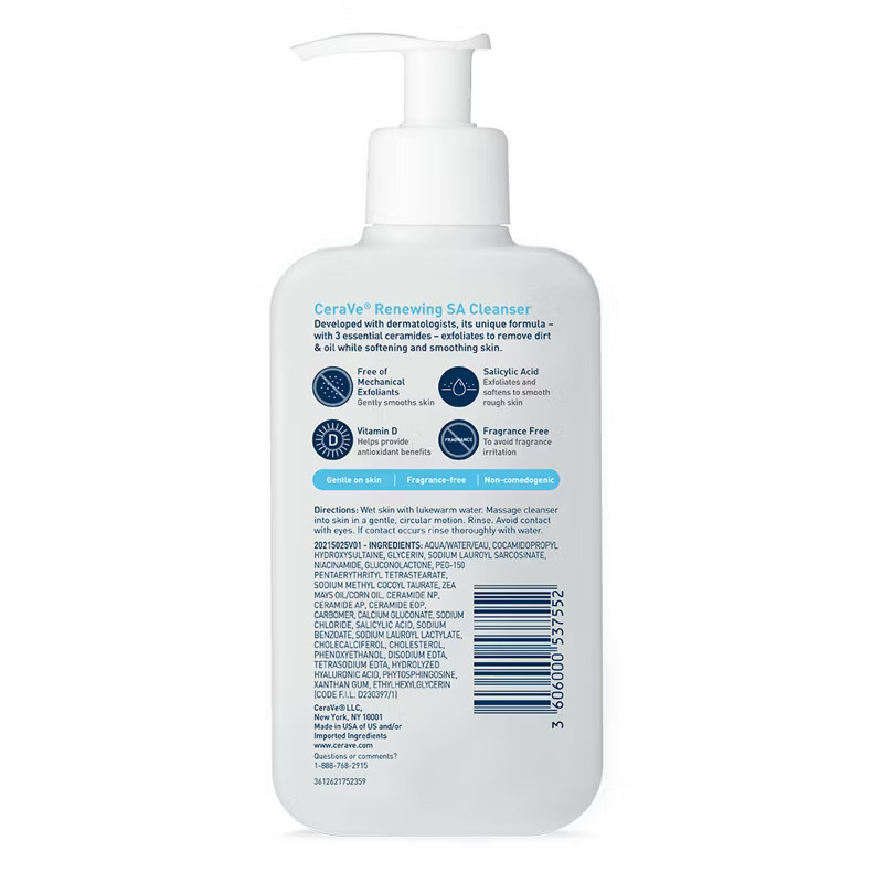 CeraVe Renewing Face Wash for Normal Skin with Salicylic Acid - 8 fl oz | Target