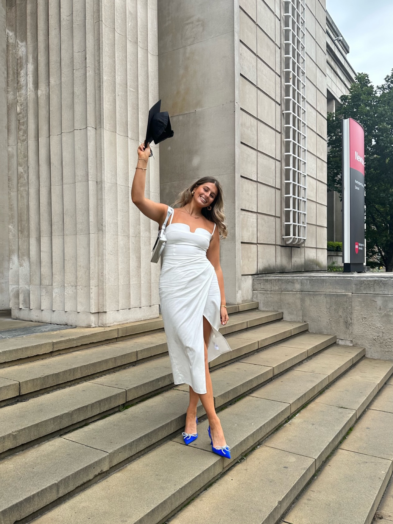 graduation dress 

White strapping midi length cotton linen reformation dress square neck,  capsule wardrobe summer dress slit 

#LTKuk #LTKsummer #LTKstyletip