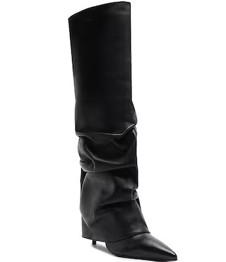 Schutz Mikki Up Cloak Leather Tall Boots | Dillard's | Dillard's