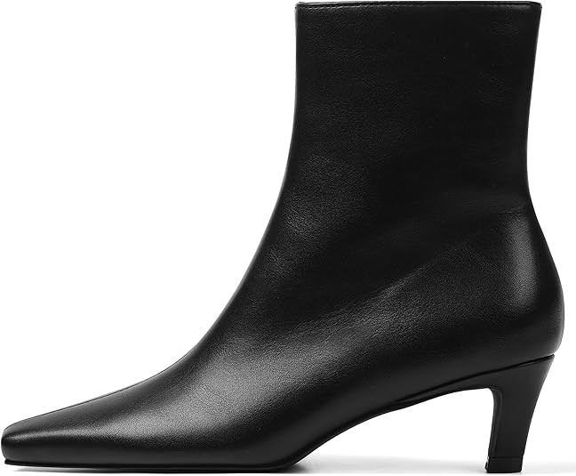 Mattiventon Fall Boots for Women Square Toe Kitten Heels Faux Suede Short Low Heel Dressy Ankle B... | Amazon (US)