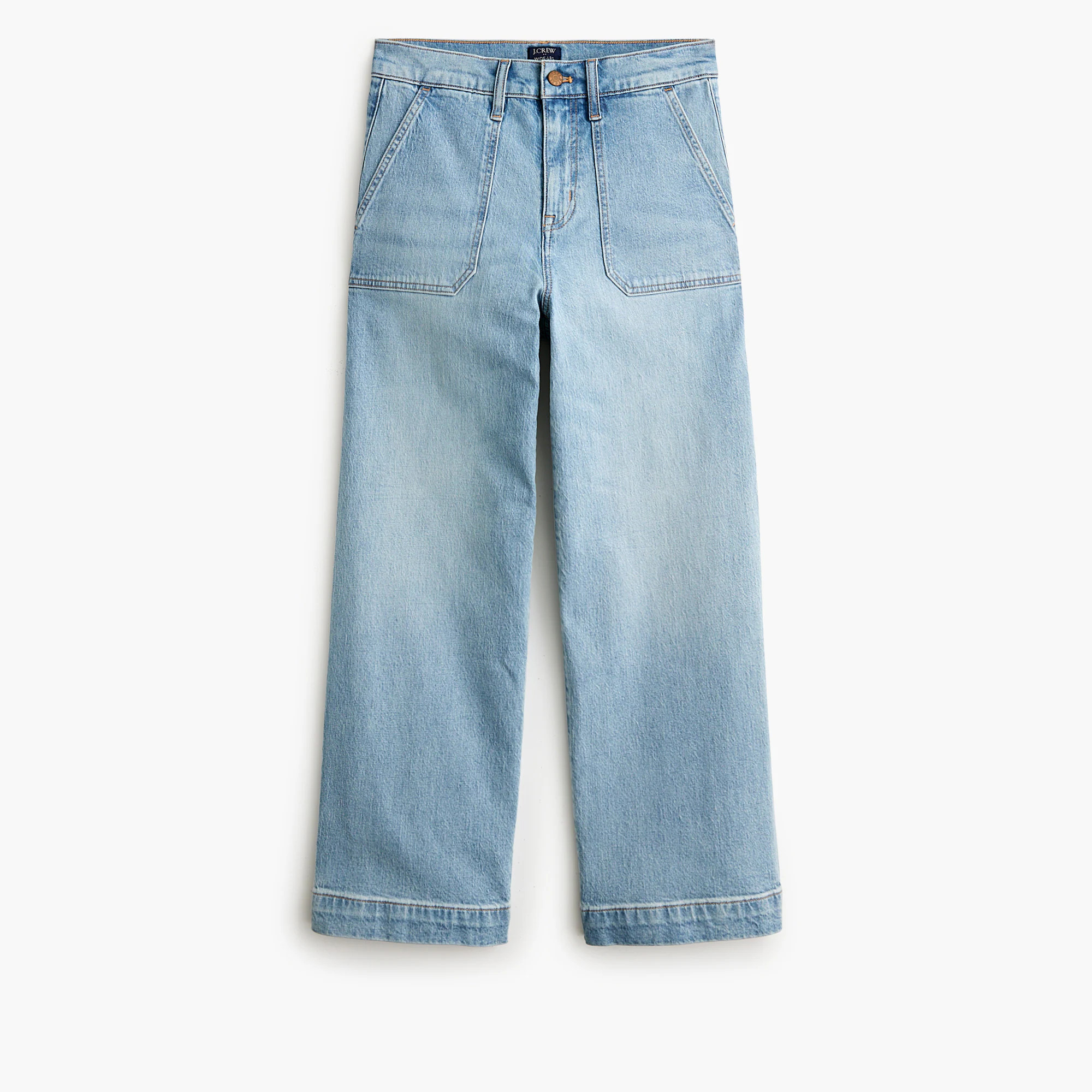 Wide-leg cropped utility jean in all-day stretch | J.Crew Factory