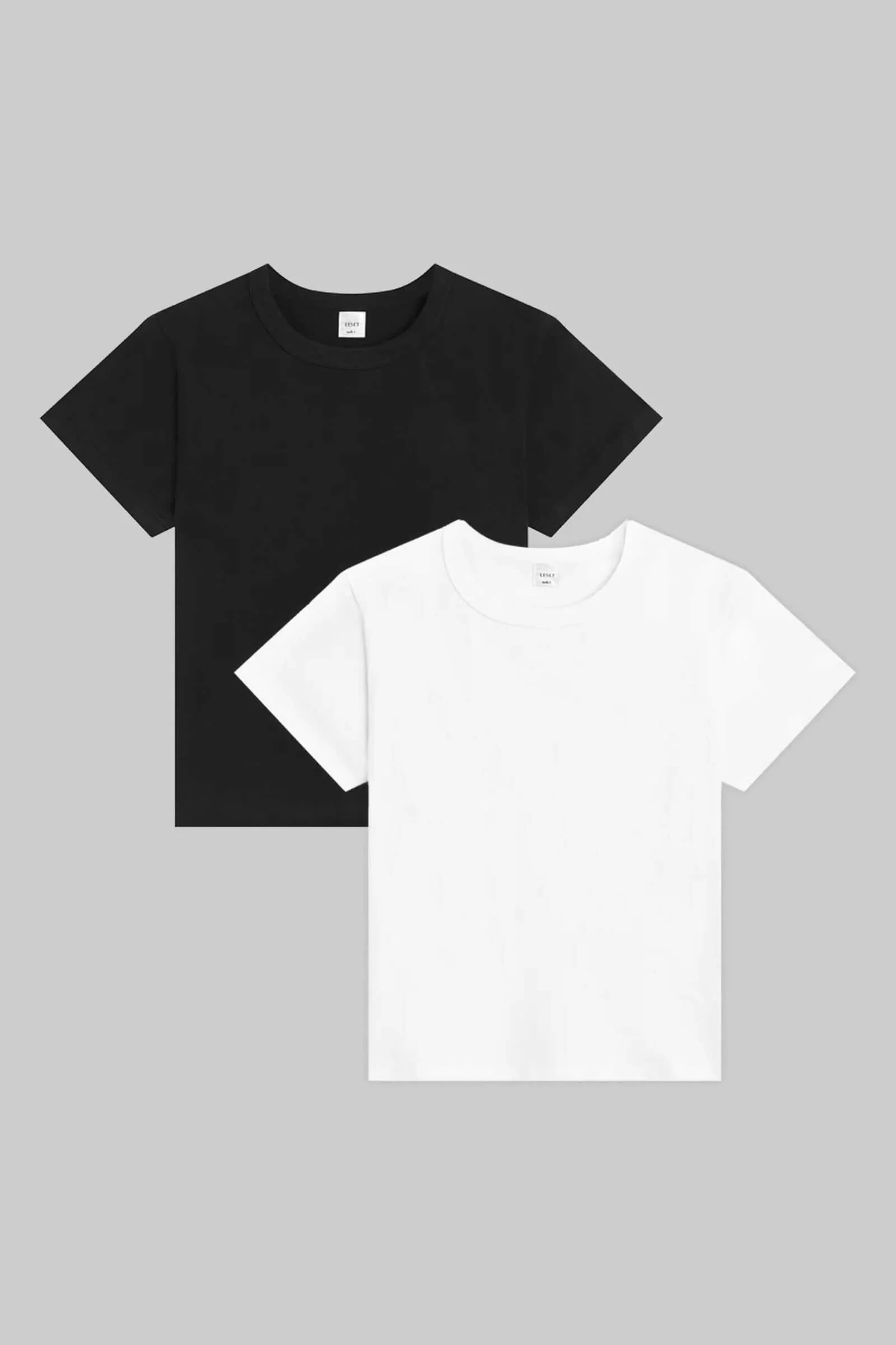 LESET The Margo 2 Pack in Black and White in Cotton | LESET