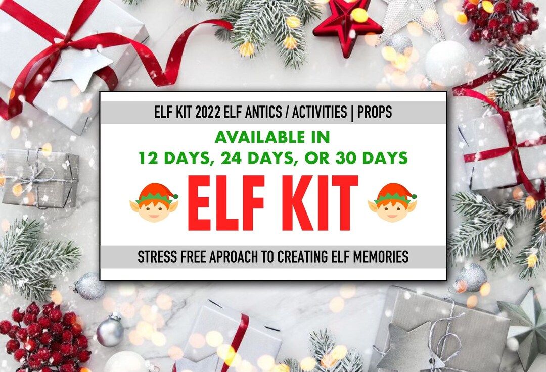 Elf Kit 2022, 12, 24, or 30 Days Of Christmas, Elf Props, Elf Accessories, Elf Mischief, Prop Pac... | Etsy (US)