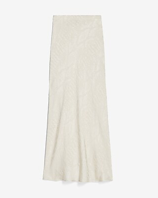 High Waisted Snakeskin Slip Skirt | Express